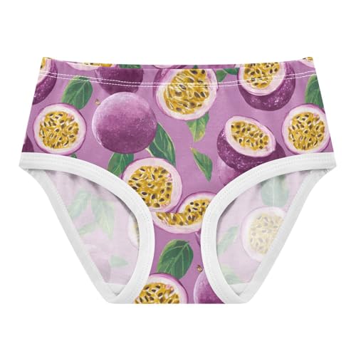 Wusikd Passion Fruit Girls' Underwear Cotton Purple Girls Briefs Soft Toddler Underwear 2T
