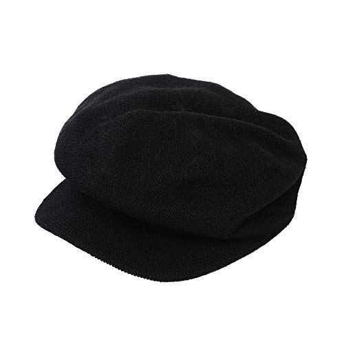 [LUPIS] キャスケット ペーパーキャスケット レディース 帽子 カジュアル かわいい 韓国っぽ/ブラック