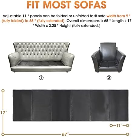 Mardili Sofa Protector Sofa Saver Sofa Support Boards, with Reinforced Elastic Band, L170 x D44cm (3 Seater)