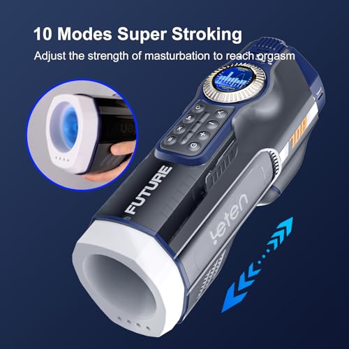 Leten 708 Thrusting Automatic Stroker Airbag Massage Hot Heating Electric Male Masturbator with 2 Silicone Sleeve Auto Stroking Sex Toy for Mens Penis Pleasure Voice Pocket Pussy for Men Device (A) - Image 4