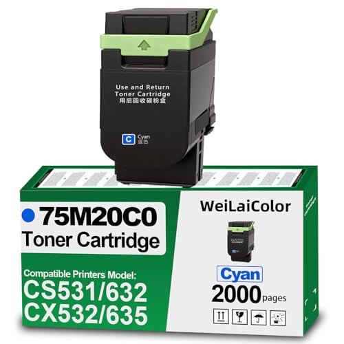 Toner cyan Lexmark CX535 CX532 résolvant les problèmes de fin de cartouche