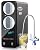Ecoviva Under Sink Reverse Osmosis Water Filter, 8 Stage Tankless Reverse Osmosis System Reduce PFAS, RO & Filtered Water Options, 600GPD 2.5:1 Pure to Drain RO System, Filter Life Monitor Black
