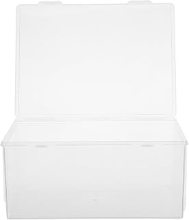 SOLUSTRE Plastic CD Storage Box Large Capacity Stackable Organizer | Disc Holder for Shelves and Cabinets, 11.9x8.5 Inches, Uniform Layout, Space Saving Design
