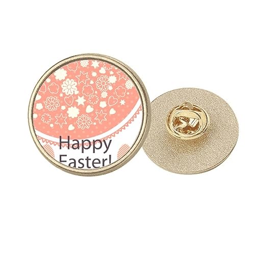 Broche ronde en métal doré œuf de Pâques le cadeau festif idéal pour célébrer le printemps