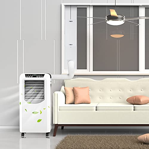 JTooloife Portable Air Conditioner Window Kit for AC Unit, Sliding AC Vent Kit Portable Window Slide Kit Plate Adjustable Length with Exhaust Hose Coupler(5 Inches)