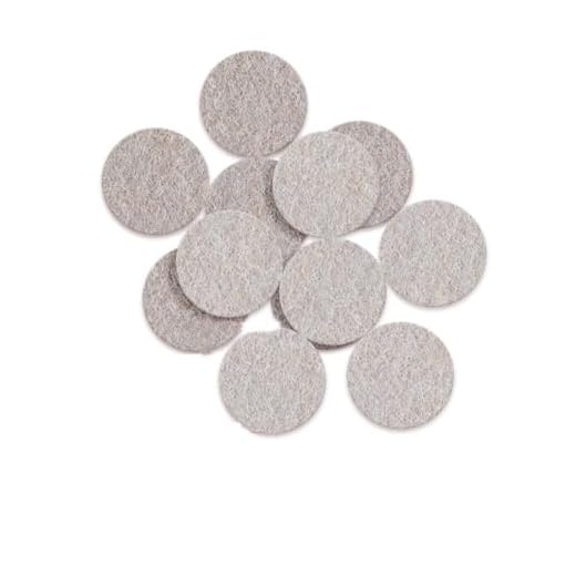 Chair Fitting Self-Adhesive Floor Protector Back Bumper Felt Table Sofa Anti-Slip Mat(Round 29MM 12Pcs,Beige)