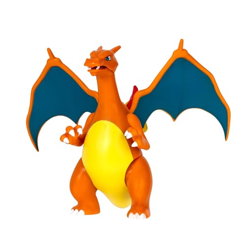 Pokémon PKW3459 - Battle Figure Pack - Glurak & Pikachu, beweglicher Glurak mit Pikachu