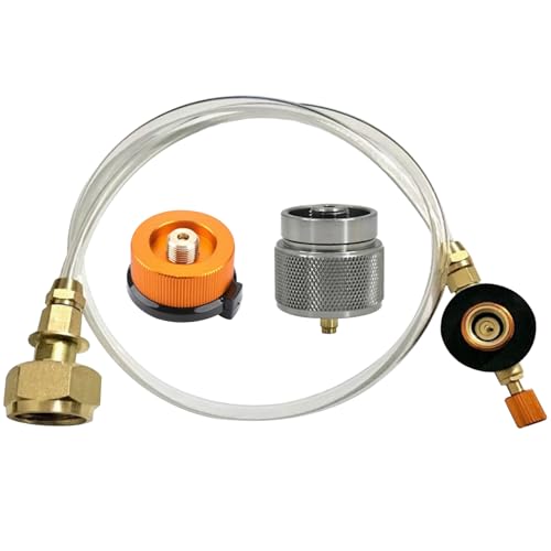 Portable Camping Stove Refill Adapter Set - 3Pcs Propane Isobutane Butane Canister Adapters for Outdoor Adventures