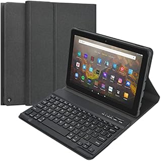 HOTLIFE Fire HD 10 Tablet Keyboard Case with Detachable Removable Wireless Bluetooth Keyboard with Auto Wake/Sleep Compatible with Fire HD 10 and Fire HD 10 Plus (11th Generation 2021 Release)-Black