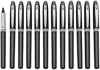 uni-ball UB-247 Grip Liquid Ink Rollerball Pens - 0.7mm Nib - Black Ink - Pack of 12