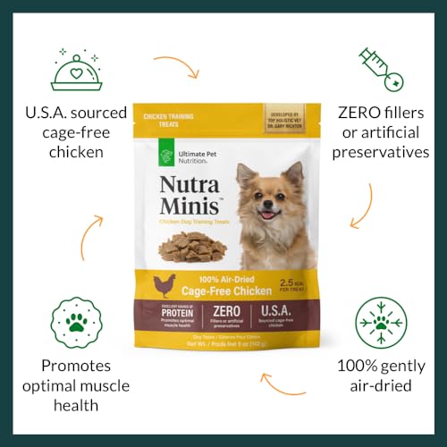ULTIMATE PET NUTRITION Nutra Minis Dog Air-Dried Training Treats (5 oz) (Chicken)