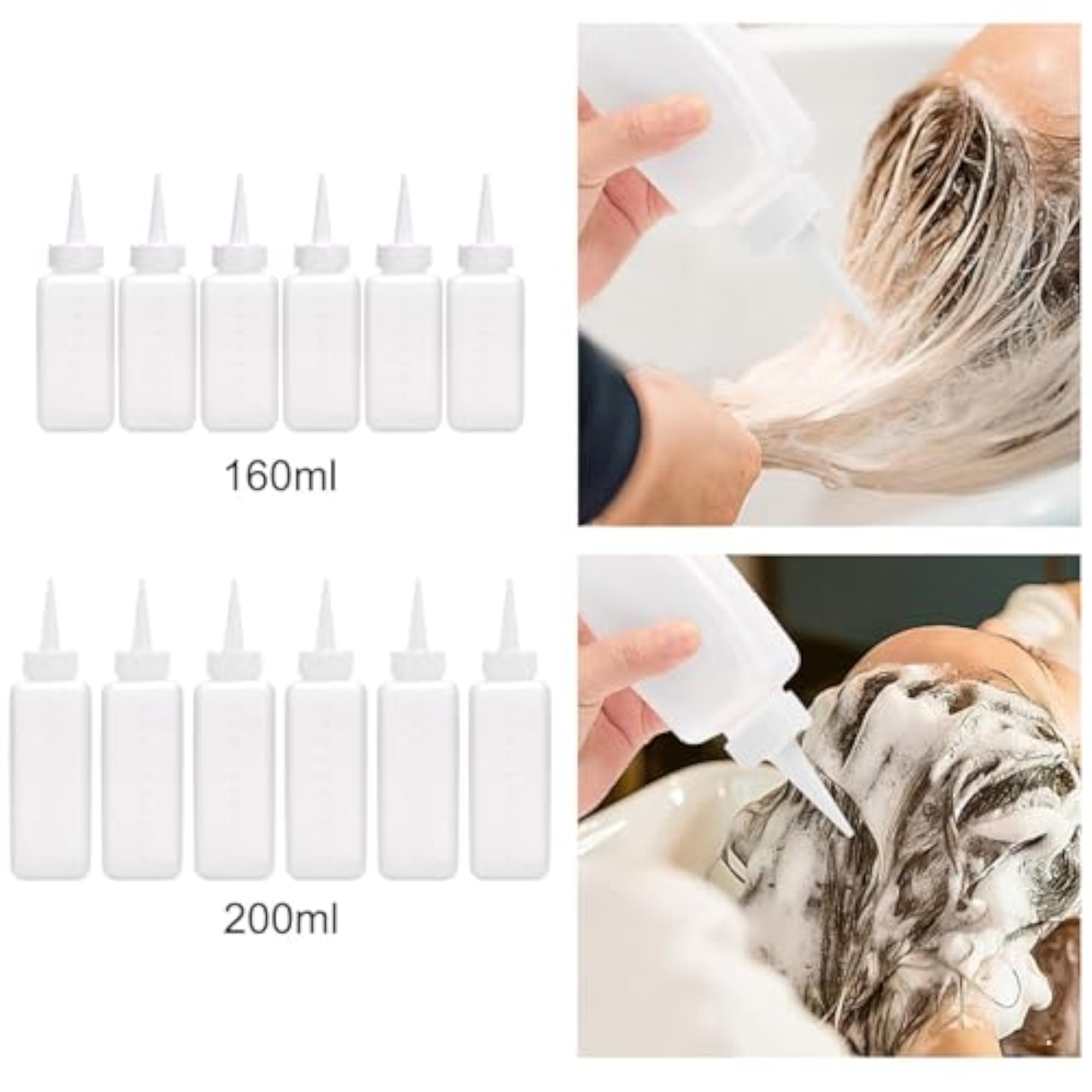 Graduated Applicator Bottle Set for Hairdressing