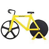 Bicycle Pizza Cutter Wheel,Ninonly Non-stick Dual Cutting Wheels Stainless Steel Bike Pizza Slicer...