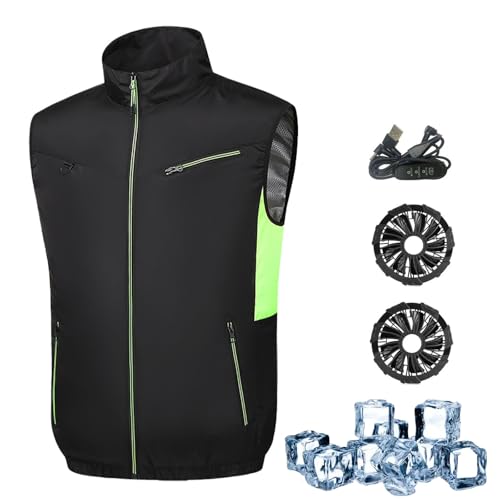 Chaqueta de refrigeración con ventiladores USB ajustables de poliéster