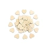 100 pièces en bois coeurs décor artisanat en bois de mariage ornements de noël élégant Pratique et utile