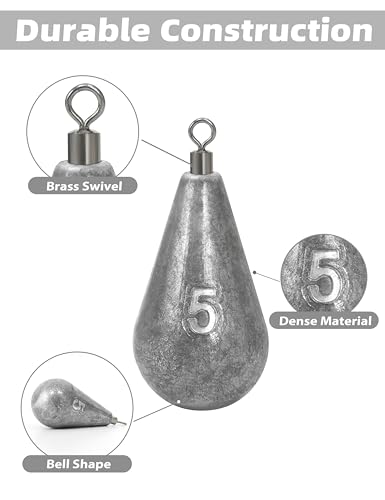 Bluewing 5056689511400 Casting Swivel Bell Sinkers Fishing Weights Sinkers Dipsey Sinker Drop Shot Weight thumb #1