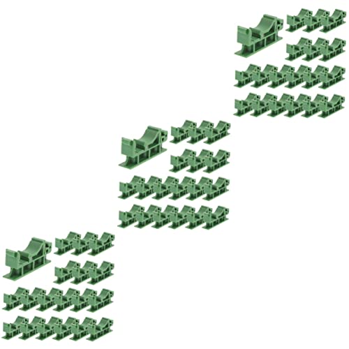 Villcase 60 Pcs Pcb Mounting Bracket Pcb Holder Circuit Board Mounting Clips Pcb Bracket Din Rail Mounting Adapter Pcb Adapter Board Mounting Brackets Guide Electrical Appliance Green C45 #TOP26