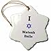 Produktbild 3dRose I Love Matzah Balls  Schneeflocken-Ornament, Porzellan, 7,6 cm (ORN_222120_1)
