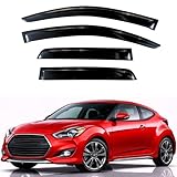 KPY Rain Guards Fit for 2011-2018 Hyundai Veloster, Out-Channel Window Visors Vent Wind Deflectors 4PC, Car Accessories for 11-18 Veloster