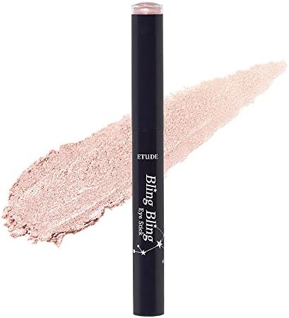 ETUDE Bling Bling Eye Stick (#15 Peach Swan Star) 21AD | Long-Lasting Eye Shadow Stick with Blinding Glow and Soft Creamy Texture for Shining Eyes