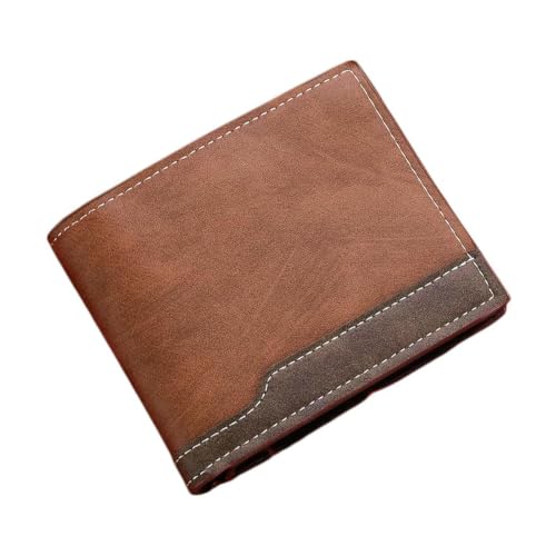 Portefeuille court pour homme en cuir PU au design rétro chic