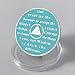 Sober Coin Sobriety Chip with Serenity Prayer – AA Recovery Medallion for Women – Inspirational Sobriety Token Gift for Addiction Recovery – Ocean Waves & Triangle Design