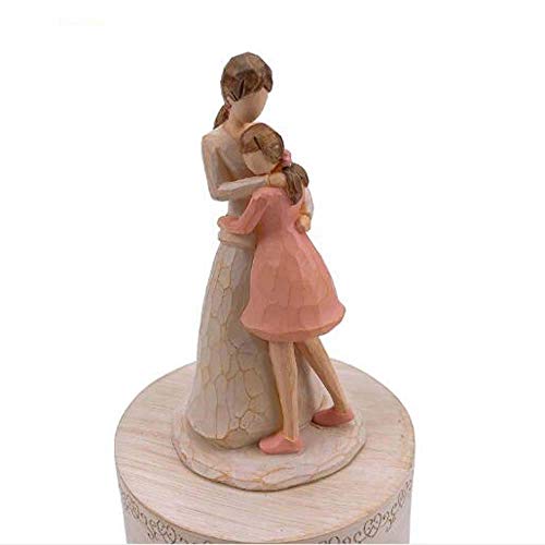 DZX Geburtstag Spieluhr, Mutterliebe der Spieluhren, Home Side Holzhandwerk, rotierende Spieluhr, 70 mm * 140 mm Dekoration (A) Cover