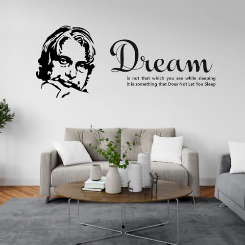 Image of A.P.J. Abdul Kalam Dream Quotes Office - Inspirational - Motivational - Quotes - Wall Sticker for Kids Room, Living Room,School, Library (Size - 46CM X 120CM)