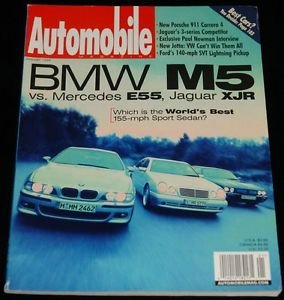 AUTOMOBILE MAGAZINE, JANUARY 1999; BMW M5 vs. MB E55 and Jaguar XJR, (11 Carrera 4, Ford SVT Pickup, New Jetta, etc.
