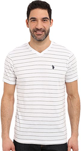 U.S. Polo Assn. Men's Horizontal Pinstripe V-Neck T-Shirt