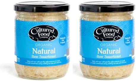 The Cultured Food Company Organic Sauerkraut 2 x 400g | Raw & Unpasteurised