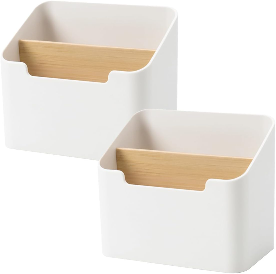 2pcs Multipurpose Desk Pen Organizer Box with Remote Controller Storage Desktop Holder Plastic Office Supply Organizer for Home and Office Use