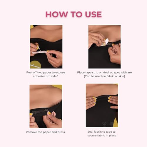 Slickfix SF-FDT-001/18 Fashion Dressing Tape (Pack Of 18) Invisible Double-Sided Body Tape (Fabric And Skin Friendly) Strong Adhesive thumb #4