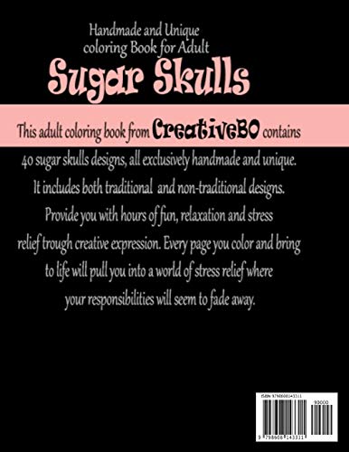 Sugar Skulls Coloring Book for Adults: Stress Relieving Skull Designs for Adults Relaxation - Handma