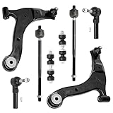 Front Suspension Kit for Chrysler PT Cruiser 2001-2010; for Dodge Neon 2000-2005 for Plymouth Neon 2000-2001 Lower Control Arm Inner Outer Tie Rods Sway Bar Links