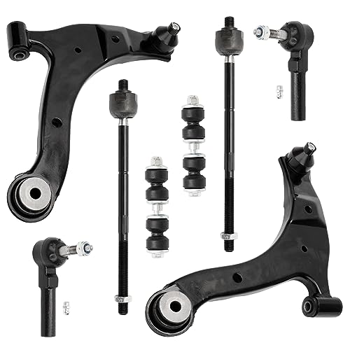 Front Suspension Kit for Chrysler PT Cruiser 2001-2010; for Dodge Neon 2000-2005 for Plymouth Neon 2000-2001 Lower Control Arm Inner Outer Tie Rods Sway Bar Links
