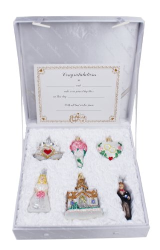 Wedding Collection Set Of 6 Glass Old World Christmas Ornament 14011 #TOP6