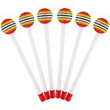 Sonido fuerte: estos palitos de batería, con sonido ruidoso y hermoso, son útiles para atraer la atención de los niños, ejercer la fuerza del brazo del bebé, la coordinación del cuerpo y la capacidad de vencer.Al mismo tiempo, agregando un ambiente alegre a su hogar.