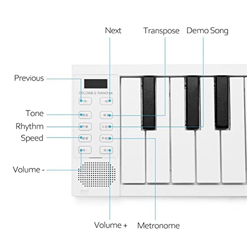 TSTS Piano électrique Pliable 88 Clé Pliante Piano Piano Numérique Piano Portable Piano Piano avec Pédale De Maintien… - Les Beatles, Paul McCartney, John Lennon, RIngo Starr, George Harrison TSTS Piano électrique Pliable 88 Clé Pliante Piano Piano Numérique Piano Portable Piano Piano avec Pédale De Maintien… – Image 4