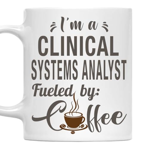MONIZILUCKY I'm a Clinical Systems Analyst Mug, Fueled by Coffee Cup Gift