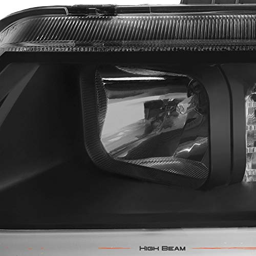 Akkon - Fits 2004-2008 Acura Tsx Cl9 Led Tube Projector Front Black Headlights Headlamps Pair Replacement #TOP3