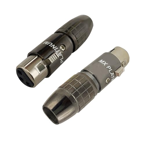 Image of MX 3 Pin XLR connector Microphone Connector pin Pure Copper Nickel Plated Pins1 for High Conductivity microphone cable connector, PERENT 3078 PACK OF 2, Female Connector, pack of 2