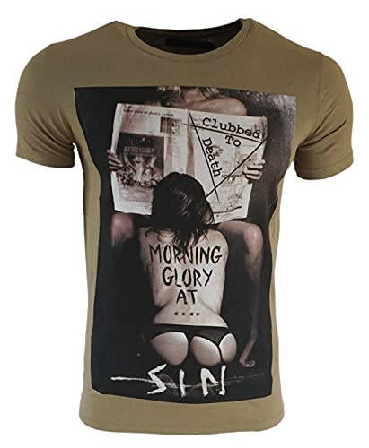 Religion T-shirt Rel Paper, kaki, L