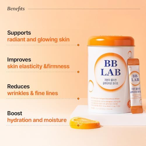  BB LAB Collagen Glutathione White, Fast Absorption Orange Flavor Supplement for Skin Brightening
| BB LAB Collagen Glut