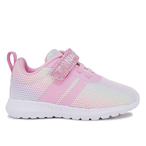 Nautica Kids Girls Boys Fashion Sneaker Athletic Running Shoe with Stap for Toddler and Little Kids-Towhee-Rainbow Sparkle-12 by Nautica - Used condition - Image 3