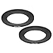 PATIKIL 55mm-77mm Metal Step Up Ring, 2 Pack Camera Lens Filter Adapter Ring Aluminum Filter Adapter Ring for Camera Lenses Hood, Black