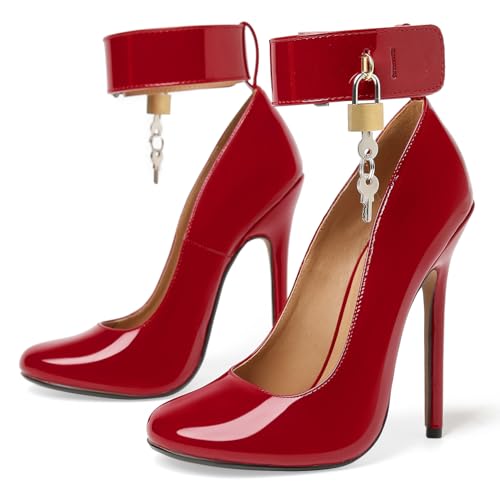Image of Unisex High Heels for Men and Women 5.5 Inch Stiletto Heels | Round Toe Pumps Sexy Dress Party Shoes