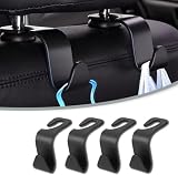 4 Piece Car Seat Hooks for Purse, Handbag, Coat and Grocery Bag, Car Interior Accessories, Universal Car Rear Seat Hooks