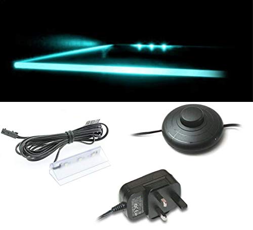 Set of 1 LED Glass Edge Lighting Clip in White [Energy Class A]