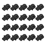 MECCANIXITY RJ45 Dust Covers Caps, Black RJ45 Dust Plug Silicone Ethernet Port Protector Covers for Media Converter, Router, Modem, Laptop, Network Panel, Pack of 100